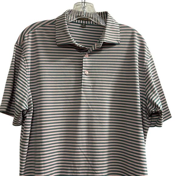 Peter Millar Men's Striped Polo Shirt M Multicolor Short Sleeve Casual - Picture 8 of 15